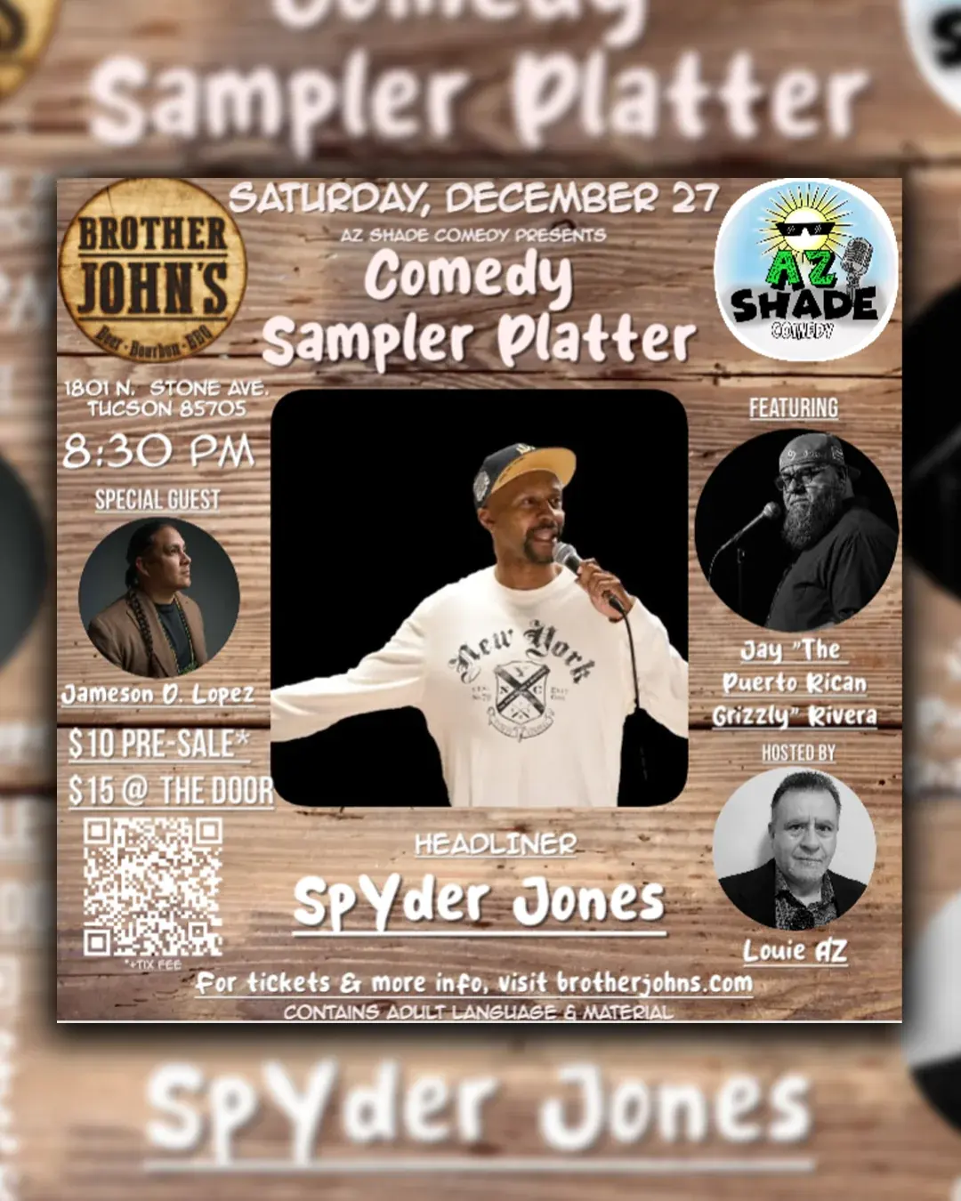 Comedy Sampler Platter w/ Spyder Jones