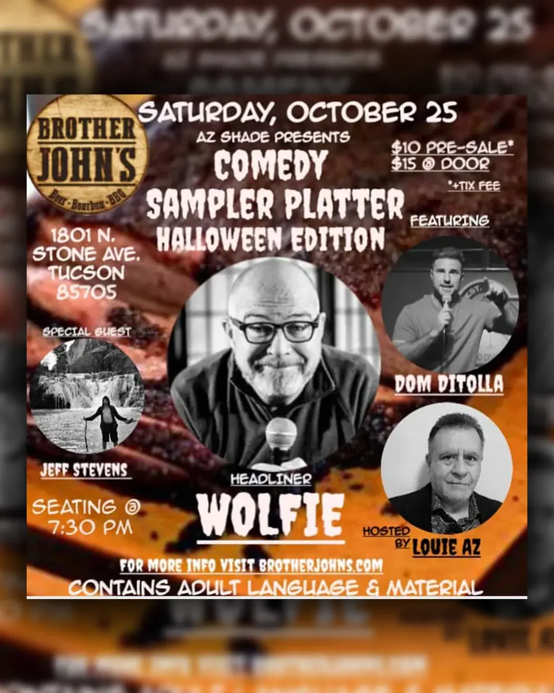 Comedy Sampler Platter with Wolfie