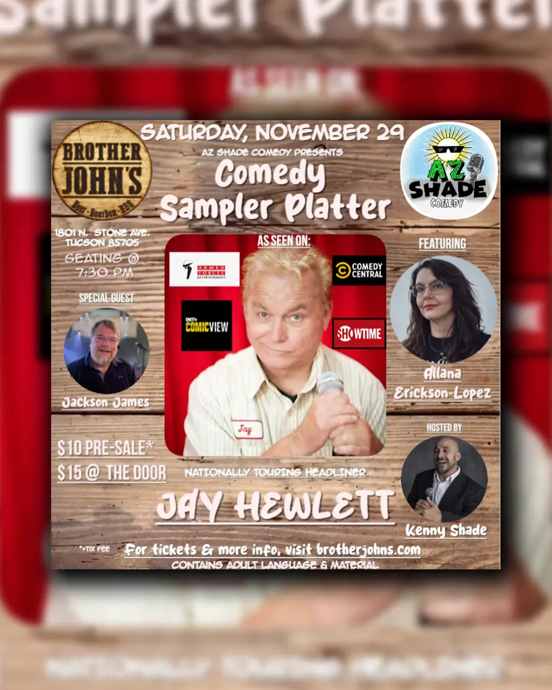 Comedy Sampler Platter with Jay Hewlett