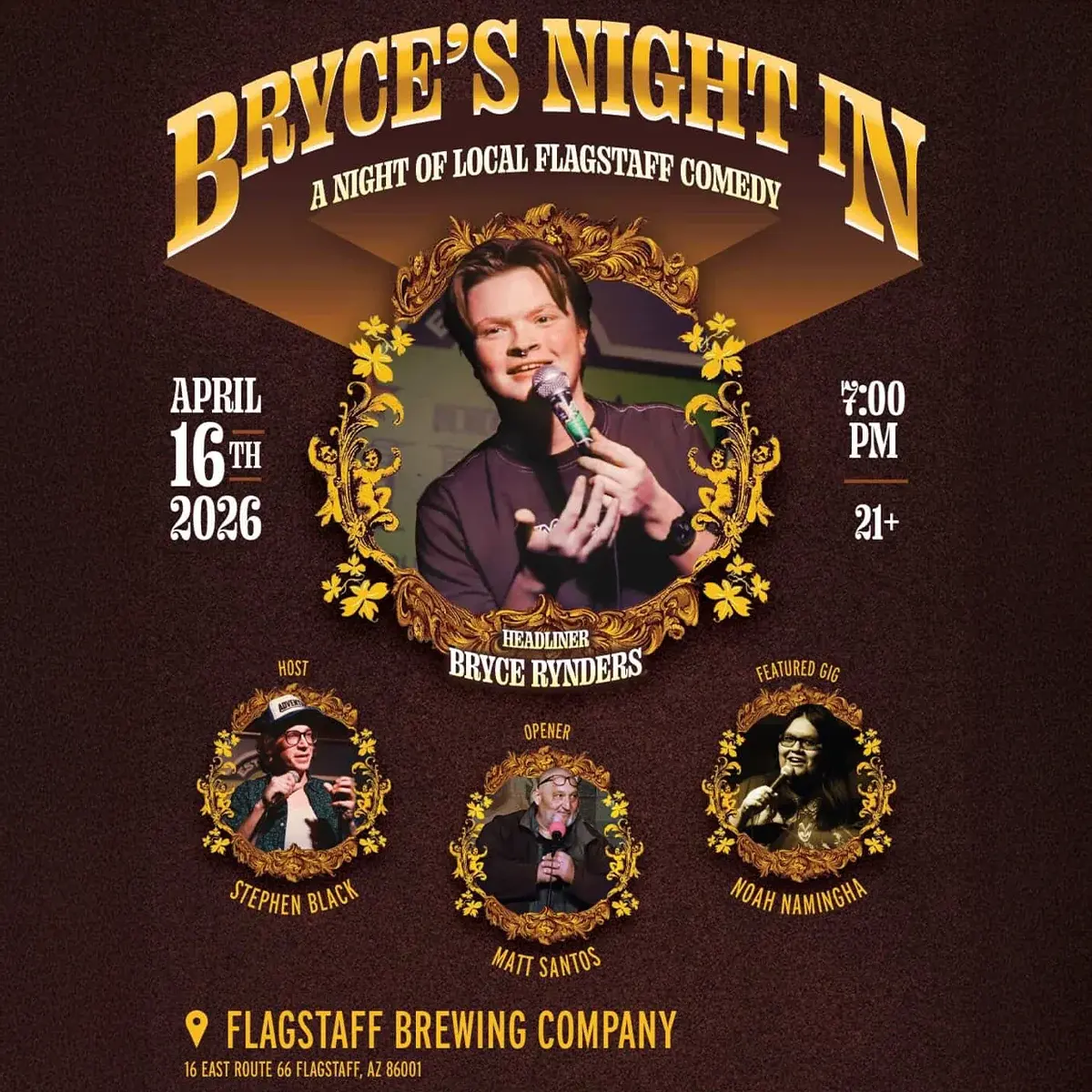 Bryceβs Night In β A Night of Local Flagstaff Comedy