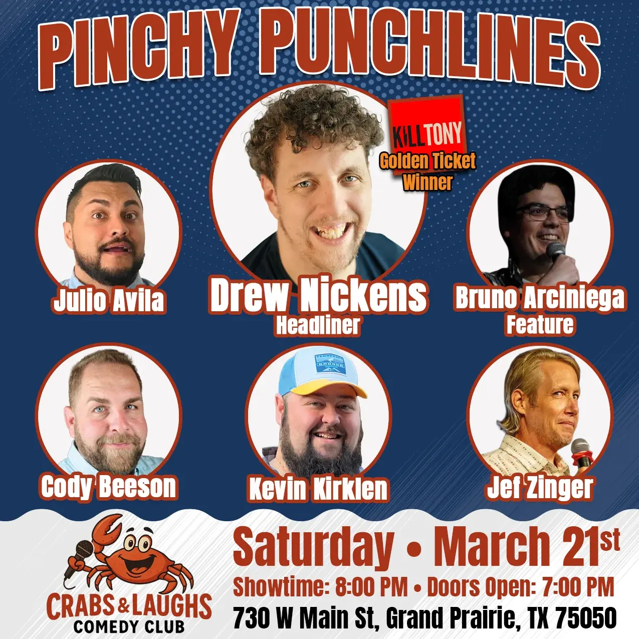 Pinchy Punchlines @ Crabs & Laughs Comedy Club