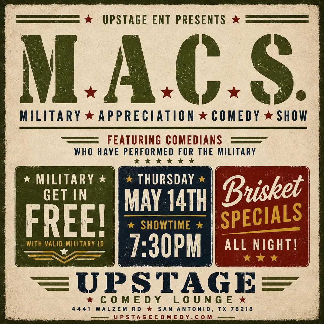 M.A.C.S. Military Appreciation Comedy Show