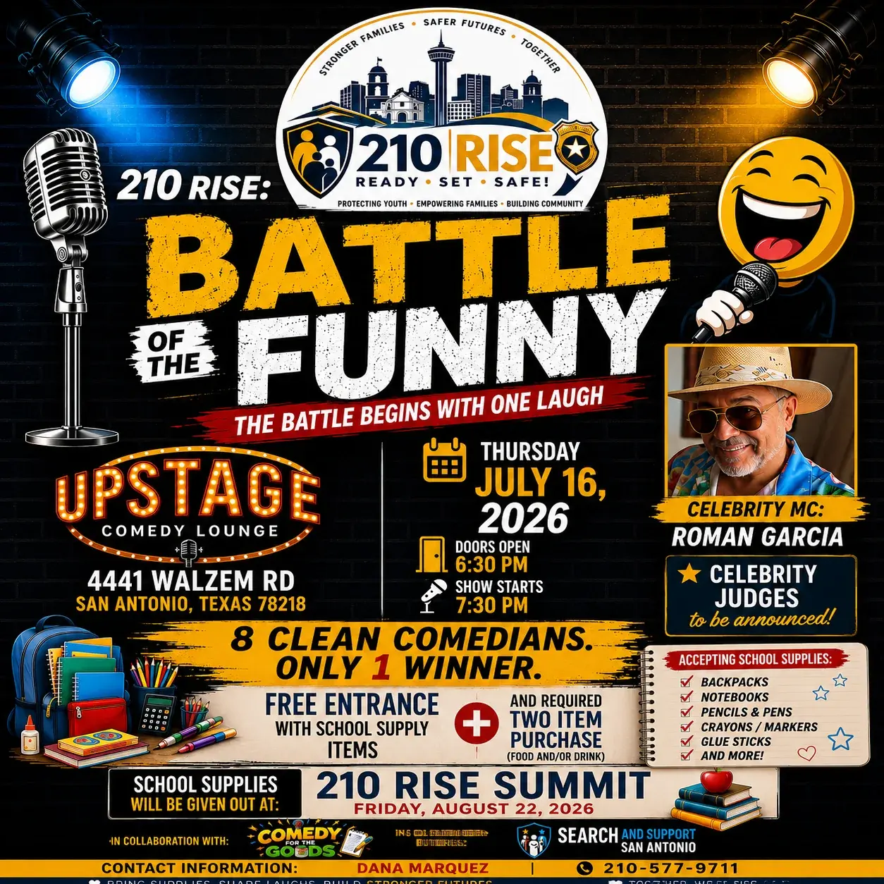 Battle of the Funny - 8 clean comedians. Only 1 winner.