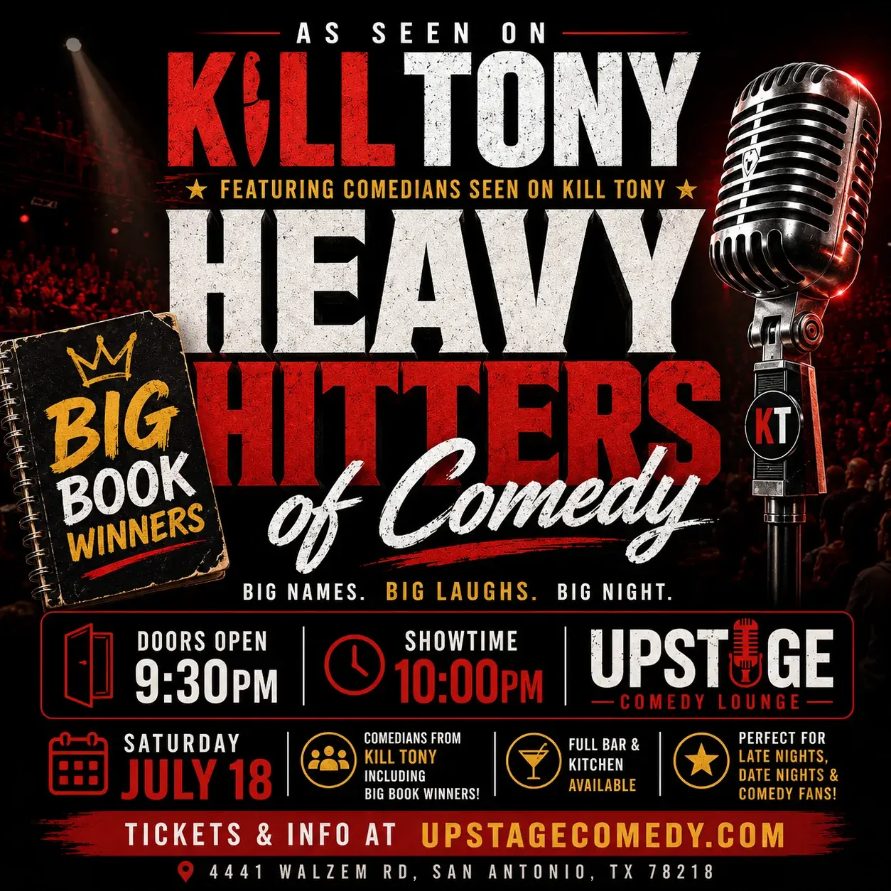 Heavy Hitters of Comedy - Featuring Comedians Seen on Kill Tony & Big Book Winners