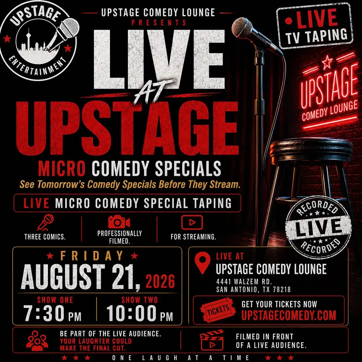 Live at Upstage – Micro Comedy Specials